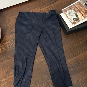 women’s Navy Pinstripe Pants